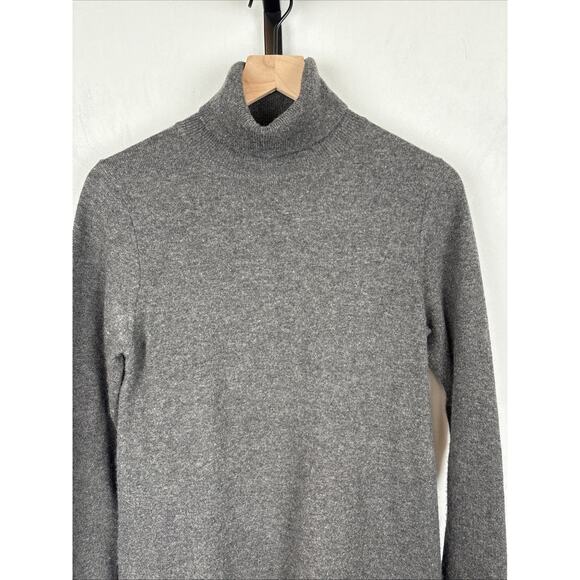 Forte Cashmere Turtleneck Sweater Dress Size Small Gray Minimalist Quiet Luxury - Picture 2 of 14
